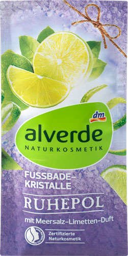 alverde NATURKOSMETIK Fußbad Meersalz-Limette