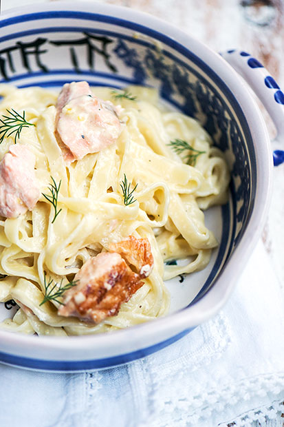 Tagliatelle mit Lachs