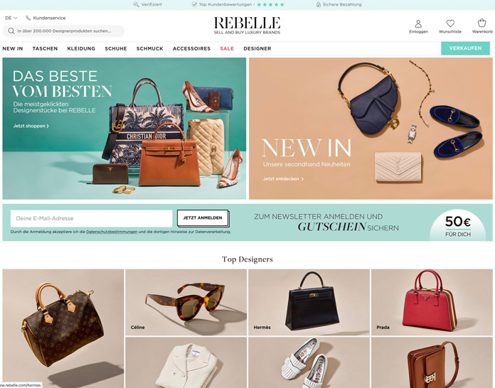 Die besten Online Second-Hand Shops: REBELLE