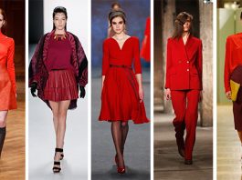 Herbst Trendfarbe rot