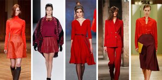 Herbst Trendfarbe rot