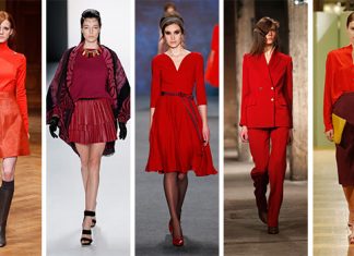Herbst Trendfarbe rot