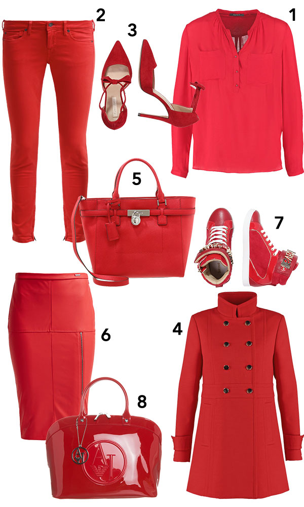 Herbst-Trendfarbe rot