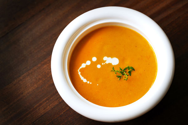 Süßkartoffelsuppe mit Ingwer