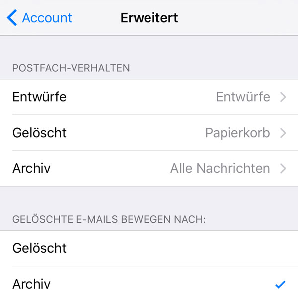 iPhone E-Mails löschen