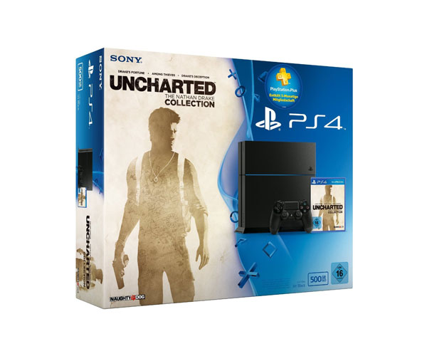 PlayStation 4 - Konsole (500GB) inkl. Uncharted: The Nathan Drake Collection