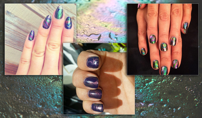 Oil Slick Nails