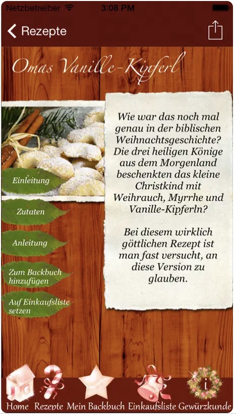 Weihnachts-Apps: Weihnachtsbäckerei