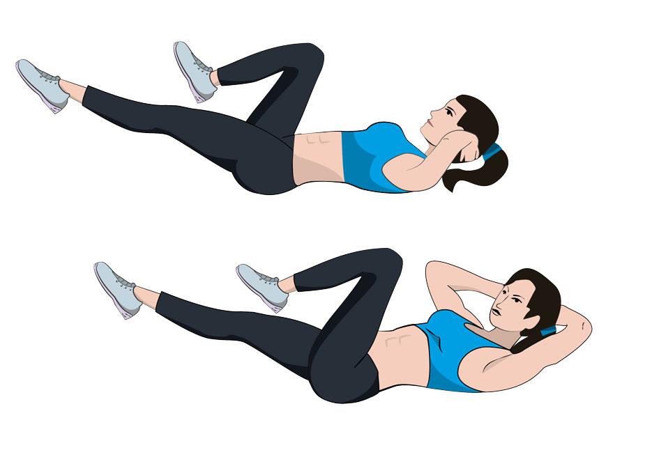 1. Bicycle Crunches