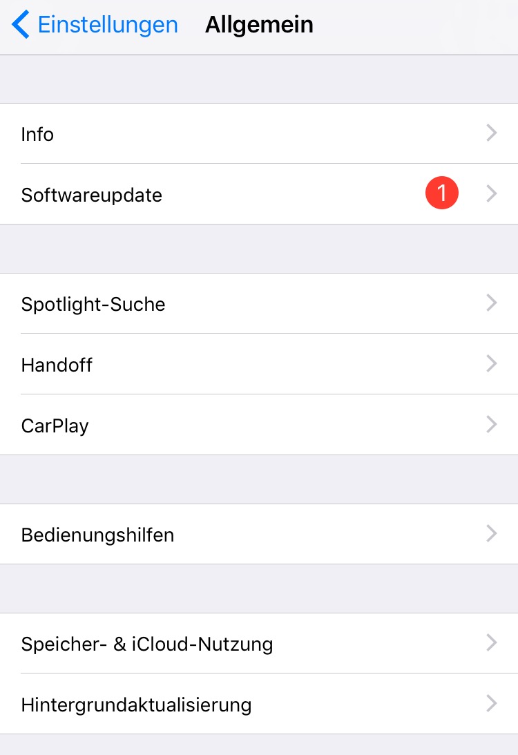 iOS regelmäßig aktualisieren