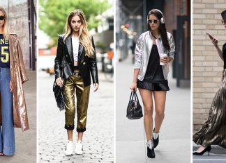 Street Styles mit Metallic-Eyecatcher