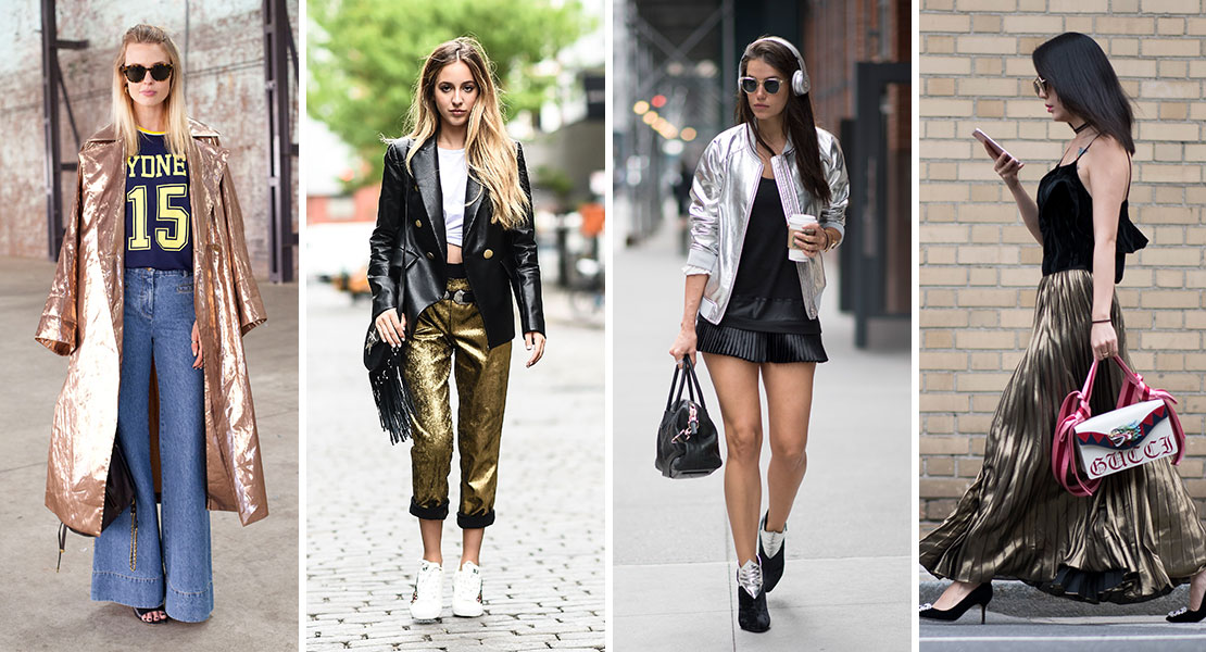 Street Styles mit Metallic-Eyecatcher