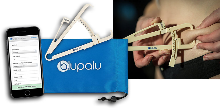 blupalu Körperfettzange Kaliper zum Messen von Körperfett