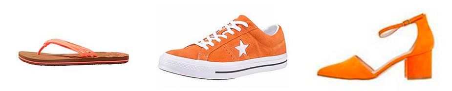 Orange Schuhe