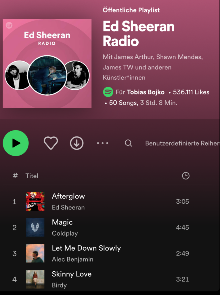Spotify Künstler-Radio