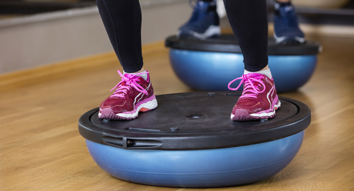 Gleichgewicht Training Bosu