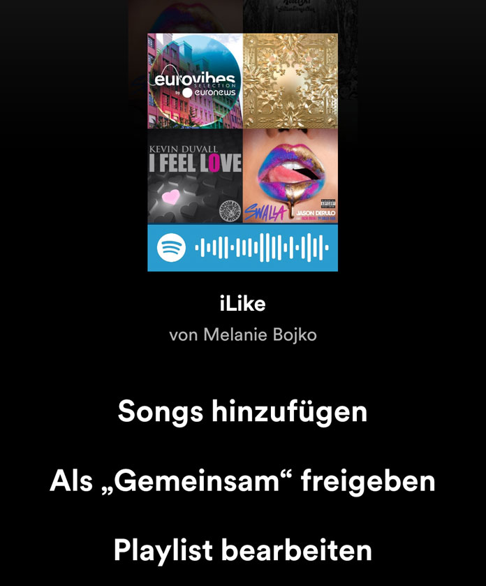 Playlists mit Freunden bearbeiten