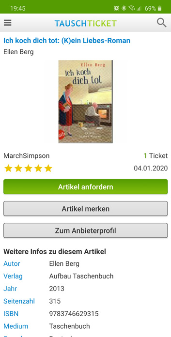 Tauschticket Produktansicht