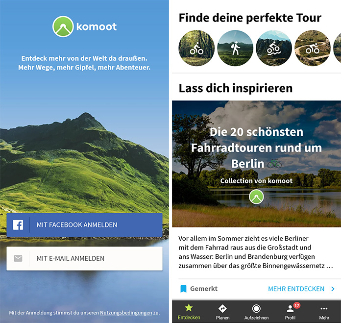 komoot App Screenshots