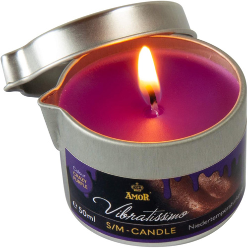 Vibratissimo S/M Kerze"Crazy Purple" Niedertemperaturkerze in Lila