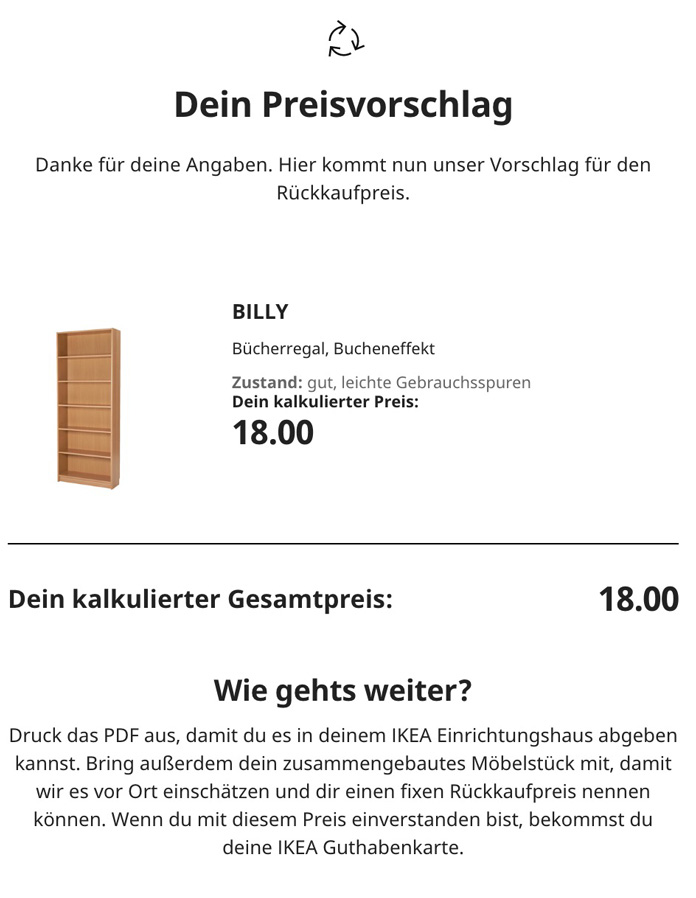 IKEA Zweite Chance - Dein Preisvorschlag