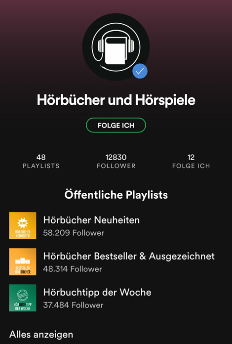 Spotify Hörbücher