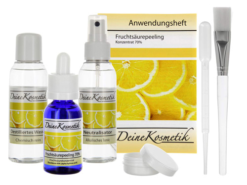 Fruchtsäurepeeling 70%, 0,5 pH, Sofort-Starter-Set