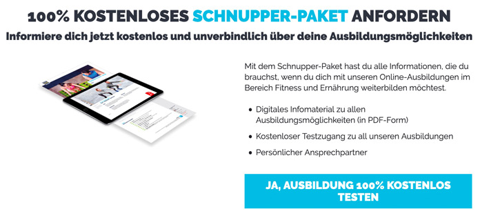 Kostenloser Testzugang von Online Trainer Lizenz