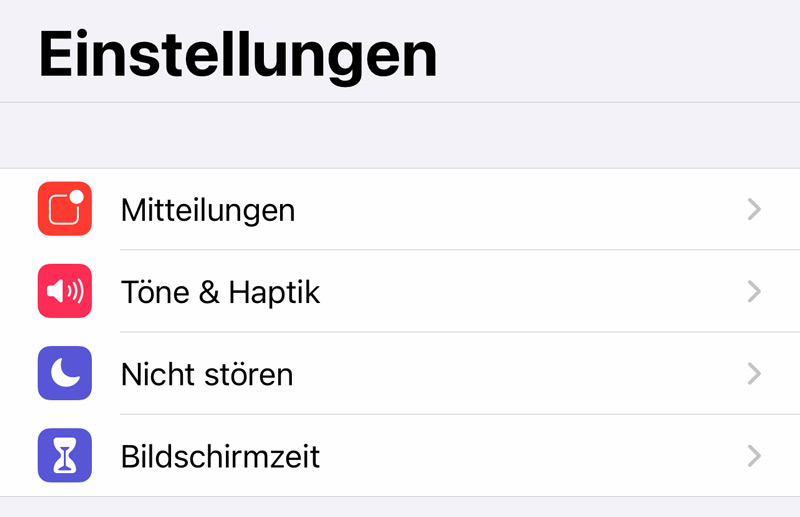 iPhone Einstellungen - Bildschirmzeit aktivieren