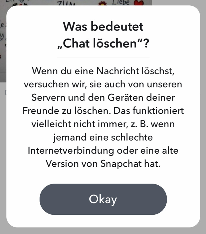 Snapchat Chat löschen