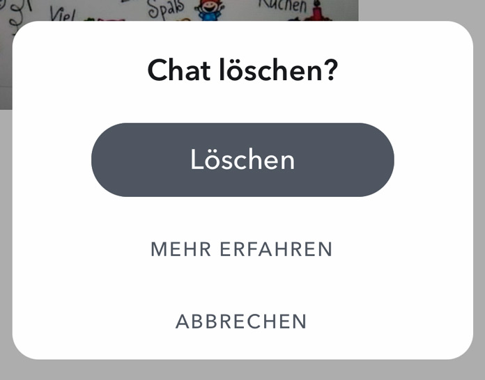 Chat löschen bestätigen