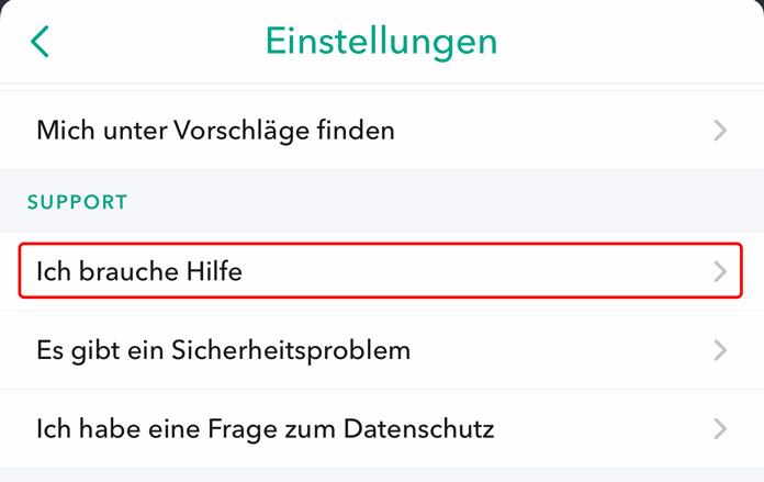 Einstellungen Ich brauche Hilfe