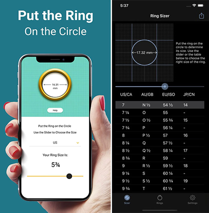 Ring Sizer App