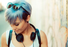 blaue Haare im Trend