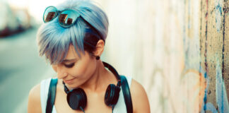 blaue Haare im Trend