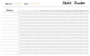 Habit Tracker Vorlage PDF Download