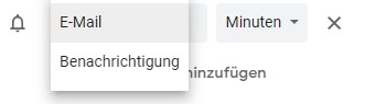 E-Mail Benachrichtigung Termin