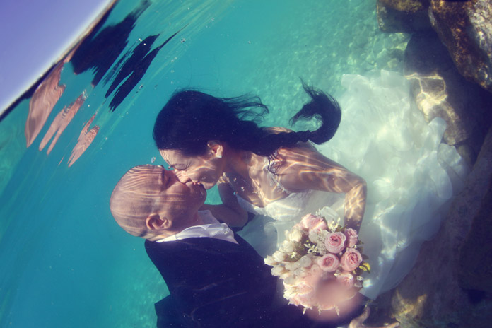 Unterwasser-Hochzeit