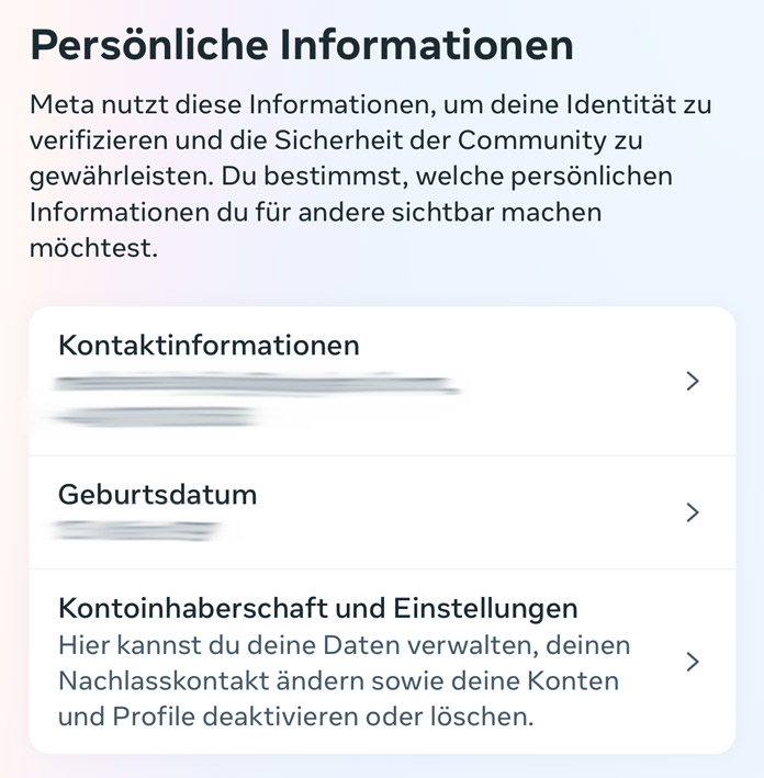 Persönliche Informationen