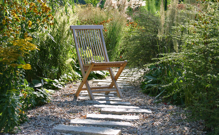 Kiesweg chinesischer Garten