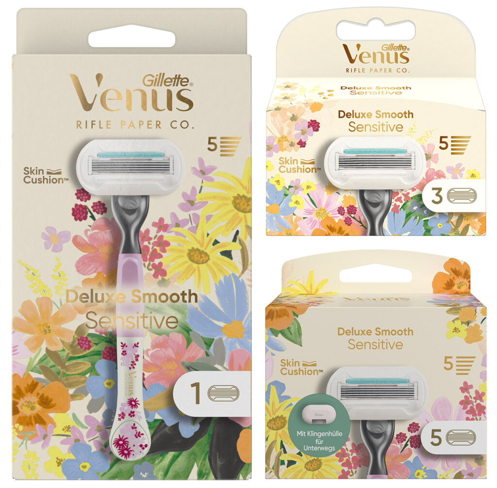 Gillette Venus x Rifle Paper Co. Deluxe Smooth Sensitive Rasierer