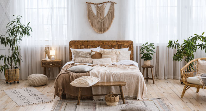 Schlafzimmer im Boho Chic Stil