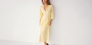 Dame in gelbem Sommerkleid - Sommer Outfits für Damen