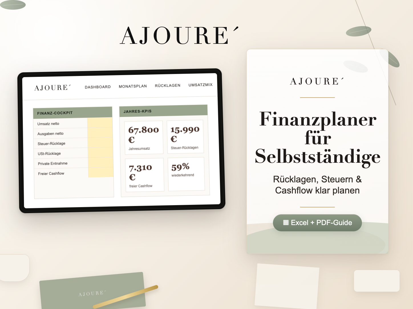 Finanzplaner für Selbstständige 1 AJOURE´ Finanzplaner für Selbstständige