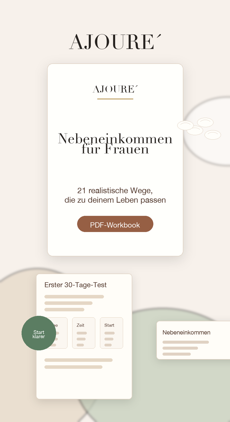 AJOURE´ Nebeneinkommen für Frauen Workbook Produktbild