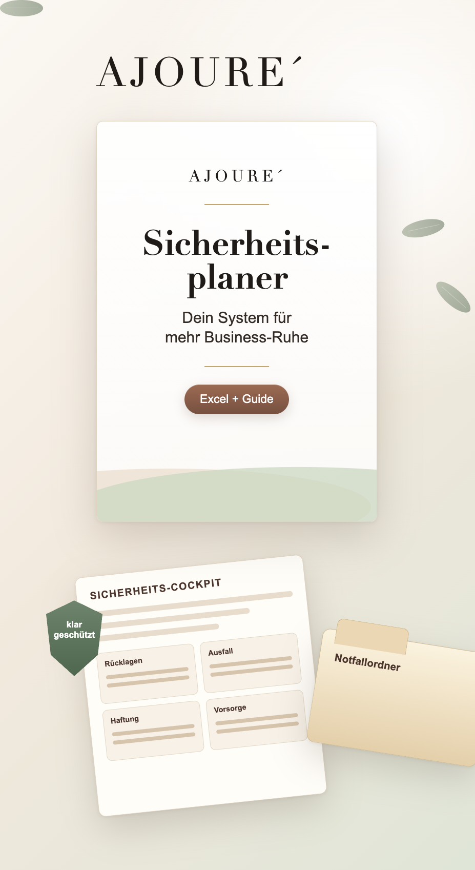 AJOURE´ Sicherheitsplaner für Selbstständige