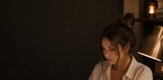 Finanzielle Unabhängigkeit beginnt im Kopf Frau arbeitet konzentriert am Laptop und plant ihre finanzielle Unabhängigkeit