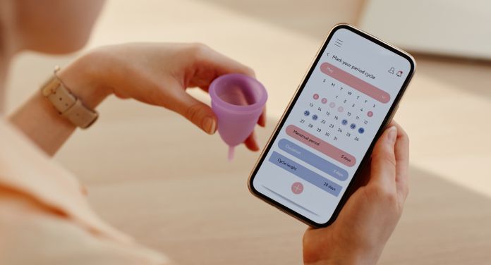 Menstruationstasse und Zyklus-App - verkürzter Zyklus