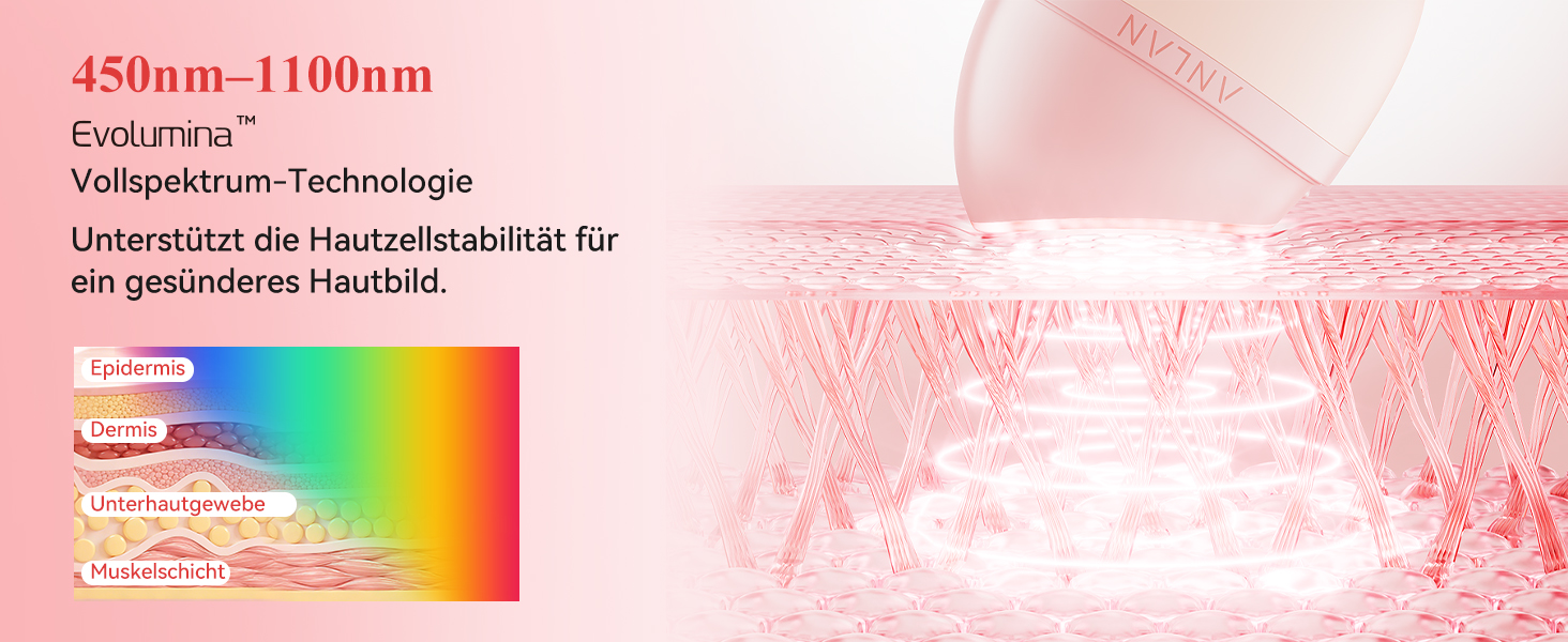 ANLAN Rose Lumi im Test: Was kann das Beauty-Device mit Pink Light, RF und HEPulse? 9 450nm-1100nm Lichtspektrum