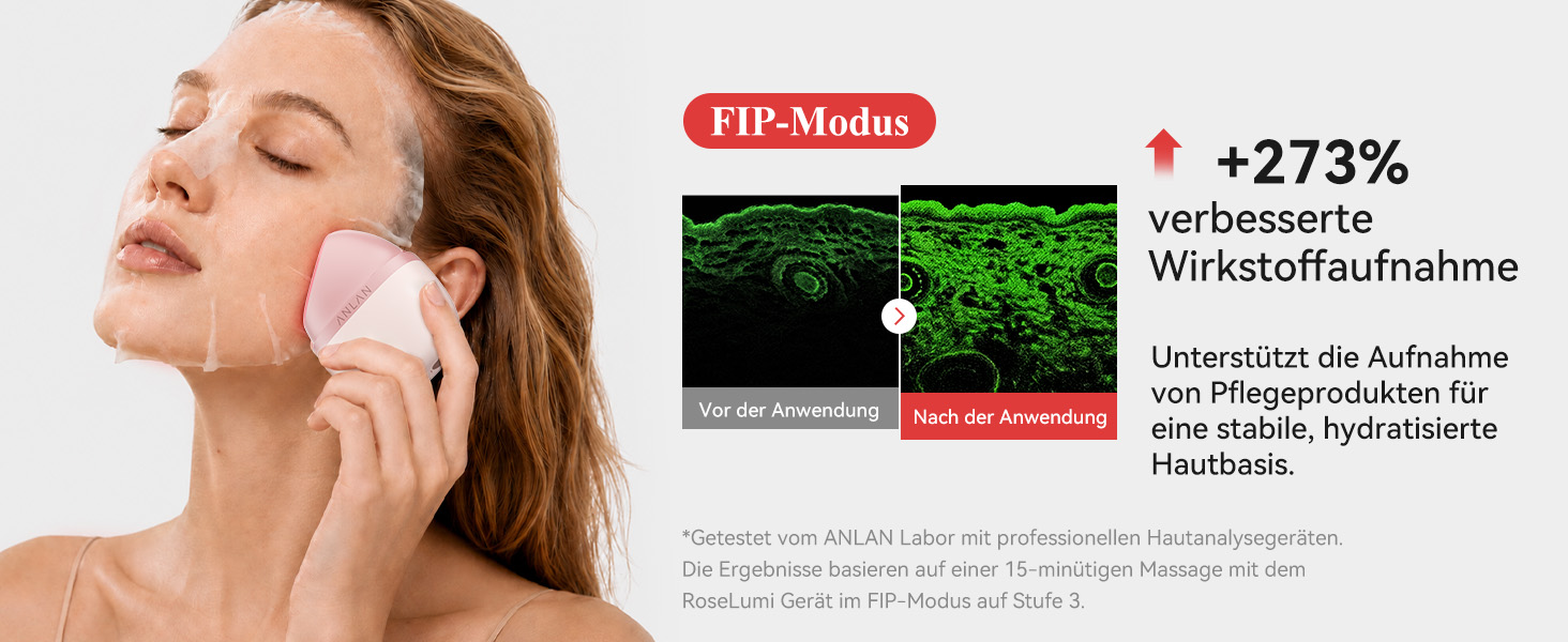 ANLAN Rose Lumi im Test: Was kann das Beauty-Device mit Pink Light, RF und HEPulse? 6 ANLAN Rose Lumi FIP-Modus